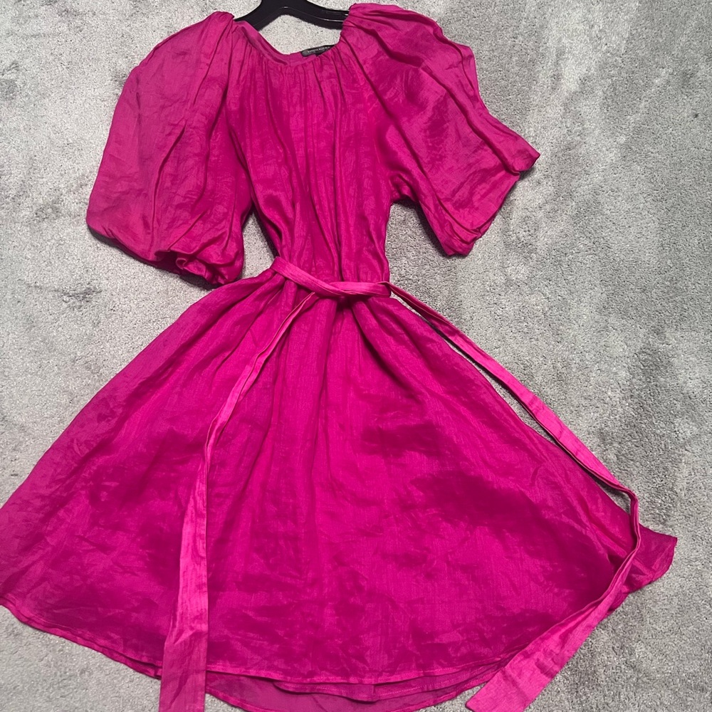 Pink backless dress flirty dress